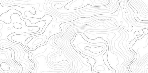 Abstract wavy topographic map. Abstract wavy and curved lines background. Abstract geometric topographic contour map background.	