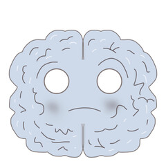 Drawings of brain waves conveying emotions It conveys the feelings and thoughts of people.