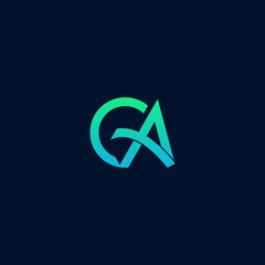 letter ca design logo