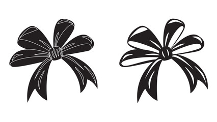 Obraz premium Festive bow. isolated on white background. vector