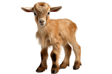 Capturing Baby Goat Magic isolated on a transparent background, Generative Ai