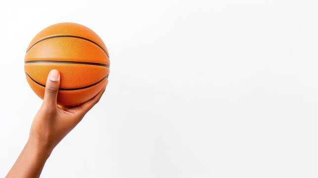 Basketball sport on white background.AI generated image