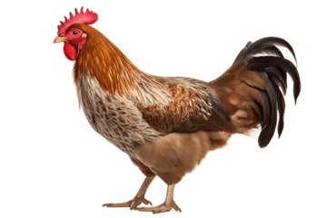 Raamstickers A Glimpse into Poultry chicken isolated on a transparent background, Generative Ai © rzrstudio