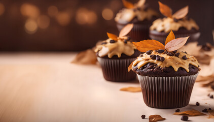 Dark chocolate cupcakes with chocolate frosting