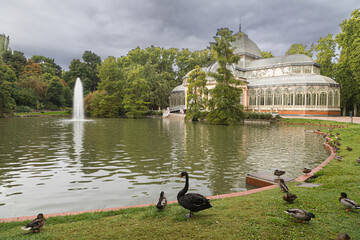 the Crystal Palace in Retiro Park in Madrid