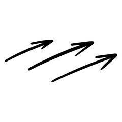 Three arrows set sign logo black color web design