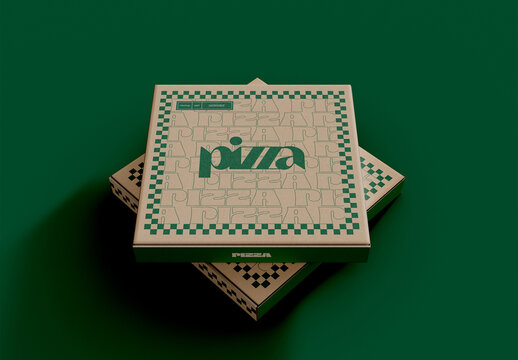Stacked Pizza Boxes Mockup