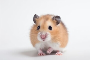Cute hamster isolated on white background. Generative AI