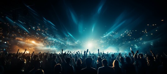 Fototapeta na wymiar Nightclub big music party. Generative AI technology.