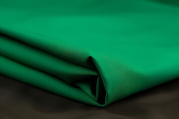 Green satin fabric. Generative AI
