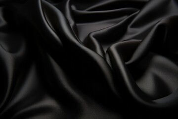 Obraz premium Black satin background. Generative AI