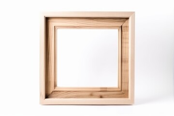 Wood frame isolated on the white background. Generative AI