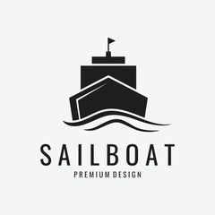 Naklejka premium sailboat illustration design vector template