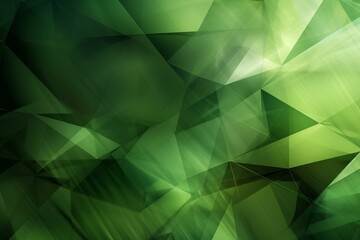 Abstract background with angles, diagonals, and triangles in green. Generative AI