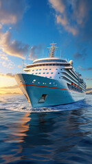 Luxury passenger cruise ship in the ocean, vacation at sea