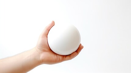 Fototapeta na wymiar Hand holding bowling ball isolated white background. AI generated