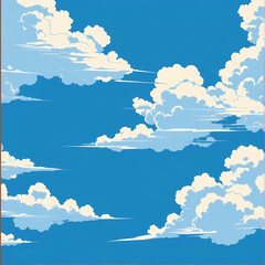 blue sky and clouds