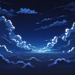 night sky and clouds
