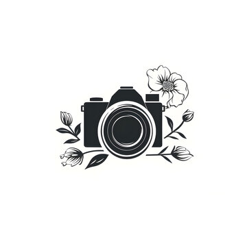  camera with cempasuchil flower Generative ai