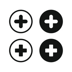 Obraz premium Plus icon vector. Add icon. Addition sign. Medical plus icon. Vector illustration
