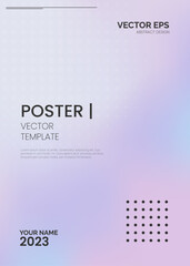 Vector Abstract Template With Gradient Background, Text and Geometric Shapes Soft Lilac