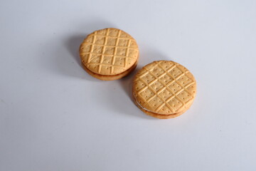 Crackers isolated on white background with clipping path