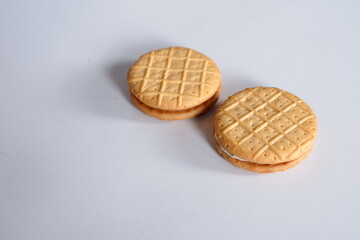 Crackers isolated on white background with clipping path