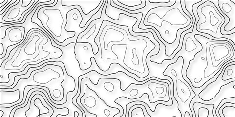 Contour map background. Vector geography scheme and terrain. Topography grid map. Stylized topographic contour map. Geographic line mountain relief. Abstract lines or wavy backdrop background.