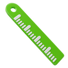 3d Illustration ruler of back to school icon
