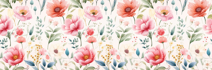 Waterpainted Floral Background Design