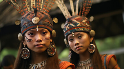 Obraz premium dayak girls