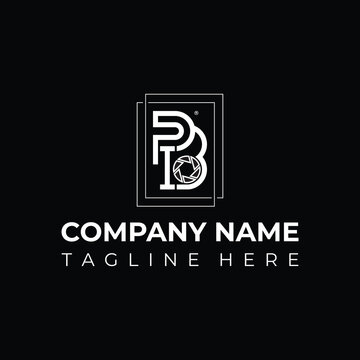 PBI Letter logo, photography company logo, Design Logo and Monogram, camera signal wave icon, vector logo format, photography company logo.