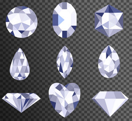 Naklejka na ściany i meble set of diamonds