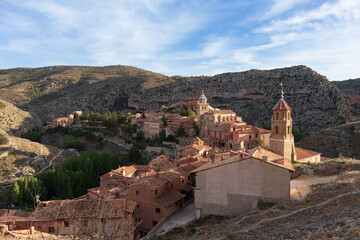 Beautiful town of Albarrac&iacute;n in Teruel, Spain.