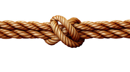 A short rope with knots. PNG format.