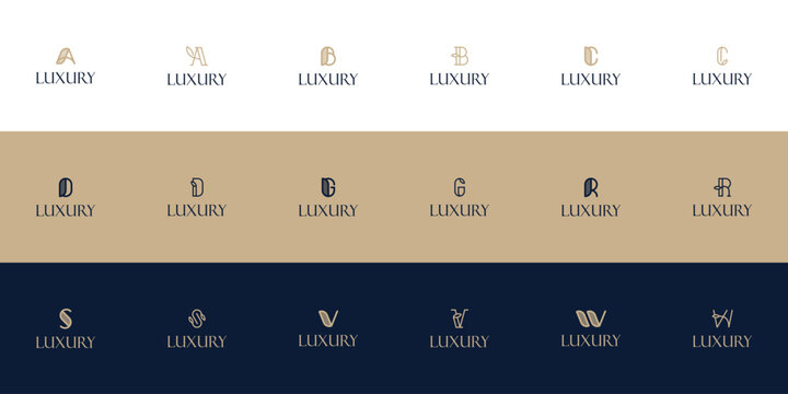 luxury logo, initial letter concept