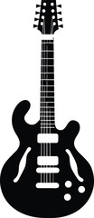 Guitar vector illustration for t-shirt logo