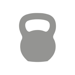 metal kettlebell stylized in flat style, vector illustration