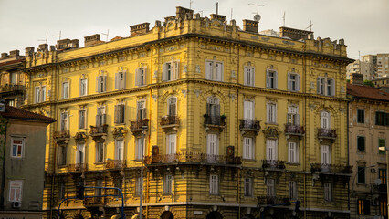 Exterior of a residence building in Rijeka, Croatia