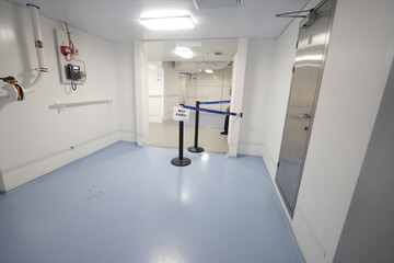 Stairs in crew area of a cruise ship