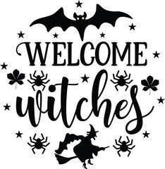 Halloween Round Sign Svg design cut files