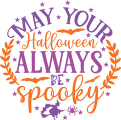 Halloween Round Sign Svg design cut files