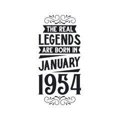 Born in January 1954 Retro Vintage Birthday, real legend are born in January 1954