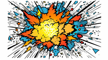 Comic Explosion Png - Comic Book Explosion Png generative ai