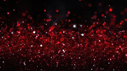 Red and black glitter - bokeh abstract background and texture