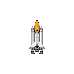 Obraz premium Space shuttle isolated vector graphics