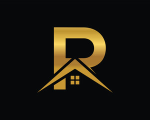 Real Estate Home House or Property 'R' Corporate Logo Design