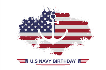 United States Navy birthday background.