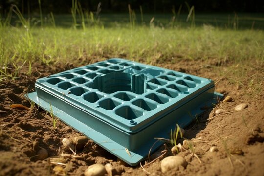 Vent for household septic system drainfield. Generative AI