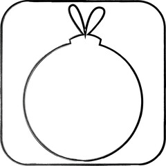Christmas ball icon for decoration.


